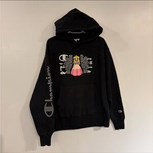 Champion x Super Mario Bros. Reverse Weave hoodie Princess Peach large